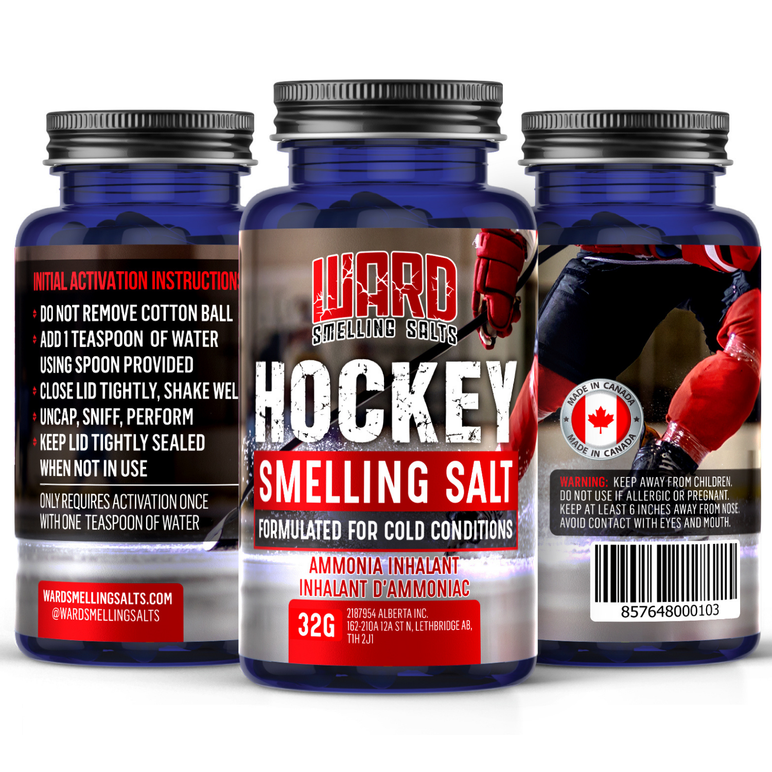 Hockey Smelling Salts - Team Pack (3 Bottles) – Ward Smelling Salts