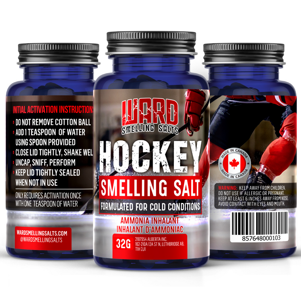Hockey Smelling Salt Label all 3 sides